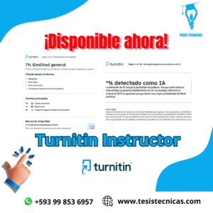 Turnitin Instructor - Plan Mensual Accede a la versión más completa de Turnitin y analiza textos con precisión. Detecta plagio y contenido generado por IA con herramientas avanzadas. Ideal para docentes, investigadores y profesionales. ¡Adquiérelo ahora y garantiza autenticidad en cada documento!